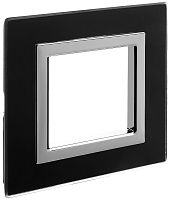 Рамка универсальная DKC Avanti 1-м. стекло черный картинка